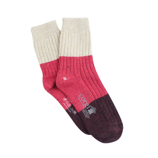 Women's Colour Block Donegal Wool Socks