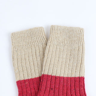 Women's Colour Block Donegal Wool Socks