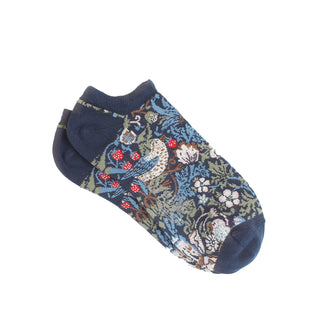 Men's William Morris Strawberry Thief Cotton Trainer Socks