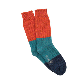 Men's Colour Block Donegal Wool Socks