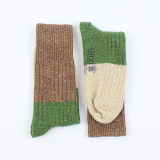 Men's Colour Block Donegal Wool Socks