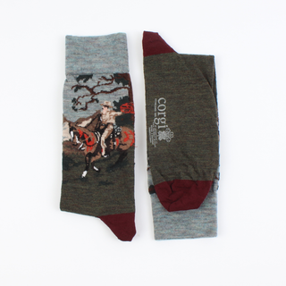 Men's Cowboy Scene Wool Socks