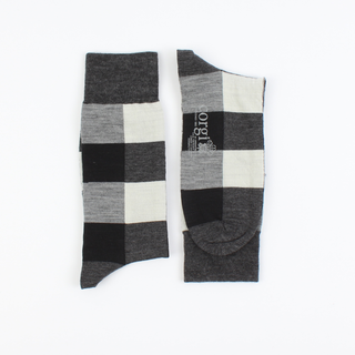 Men's Checked Merino Wool Socks