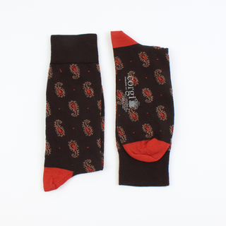 Men's Paisley Print Wool Socks