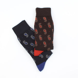 Men's Paisley Print Wool Socks