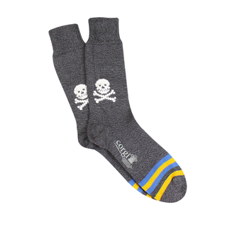 Men's Skull and Stripe Pure Cotton Boot Socks