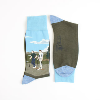 Men's Golf Scene Cotton Socks