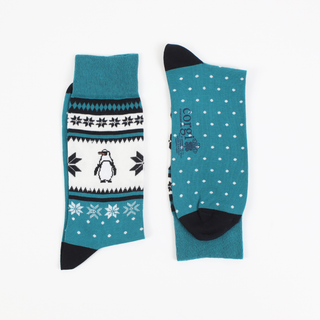 Men's Penguin Fair Isle Cotton Socks