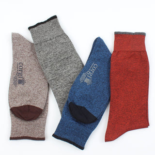 Men's Brown Marl Cotton Socks