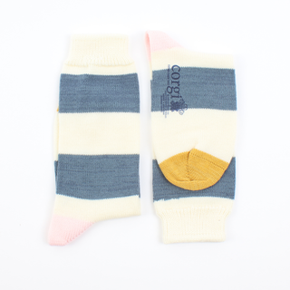 Women's Colour Block Striped Wool & Cotton Socks