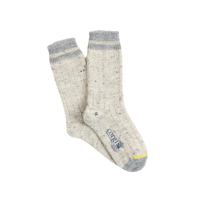 Women's Striped Cuff British Wool Socks