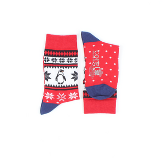 Kids Fair Isle Penguin Cotton Socks