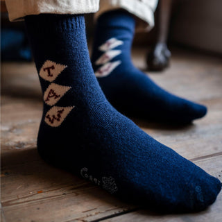 Men's Handmade Monogrammed Cashmere Socks