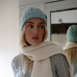 Women's Multi Cable Wool Beanie