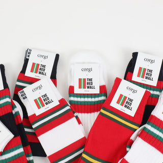 Red Wall Striped Cotton Socks