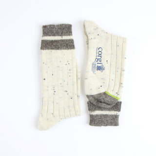 Men's Striped Cuff British Wool Socks