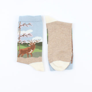 Women's Countryside Scene Cotton Socks