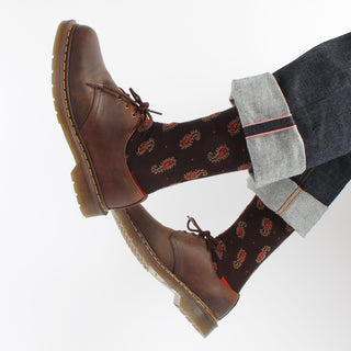 Men's Paisley Print Wool Socks