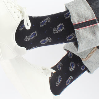 Men's Paisley Merino Wool Socks