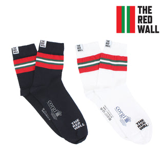 Red Wall 2-Pair Quarter Cotton Socks