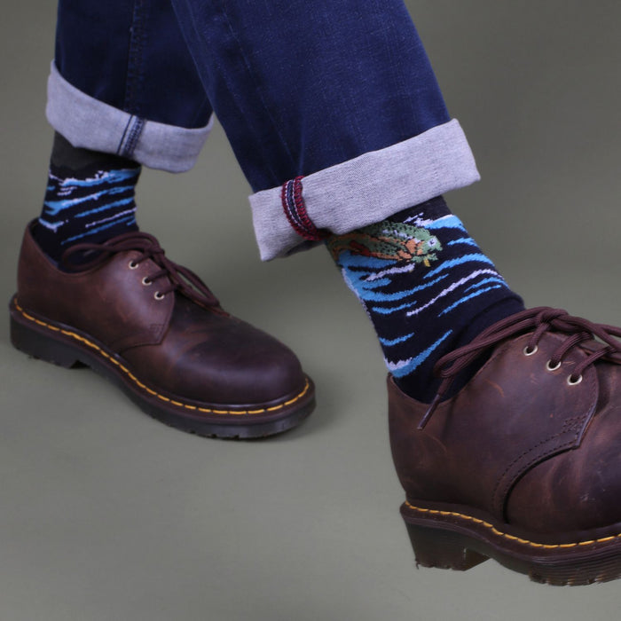 Men's River Scene Wool Socks