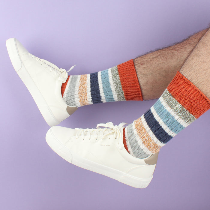 Men's Pantone Stripe Pure Cotton Socks