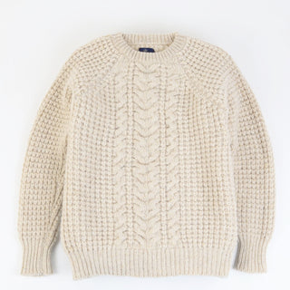 Women's Cable Donegal Wool Sweater